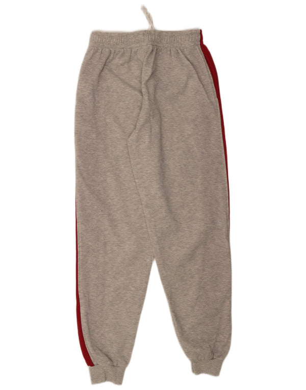 Vintage mujer gráfico chándal pantalones Joggers Reino Unido 6 XS gris colorblock