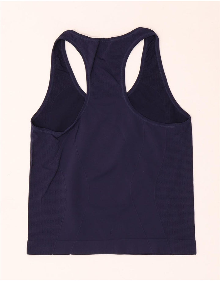Puma Mujer Crop Vest Top UK 12 Medio Azul Marino