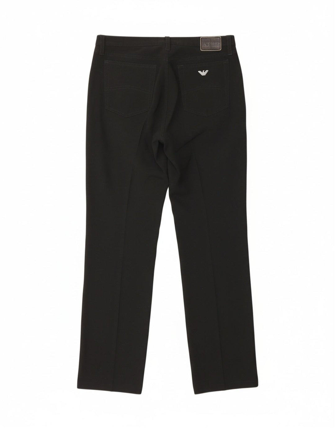 ARMANI Womens Straight Casual Trousers W30 L30 Black Polyester Vintage Armani and Second-Hand Armani from Messina Hembry 