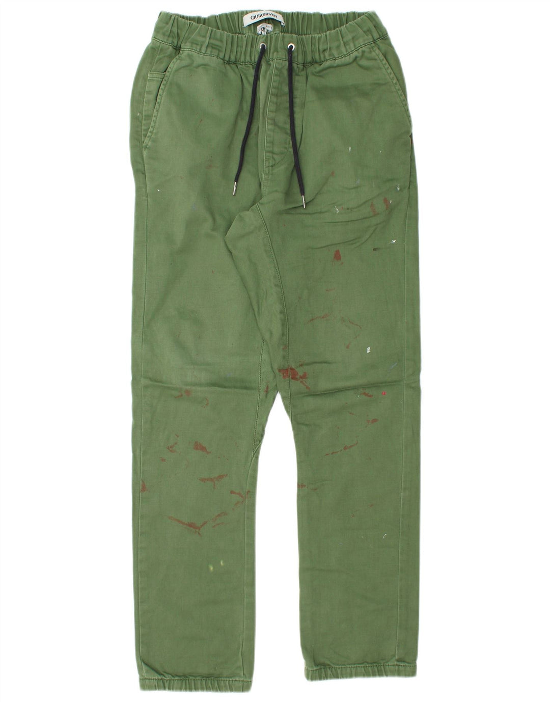 Pantalón chino recto Quiksilver para hombre Medium W30 L30 Poliéster verde