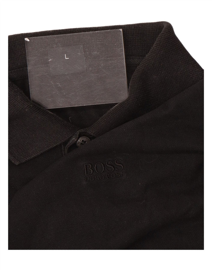 Polo Hugo Boss Hombre Grande Algodón Negro