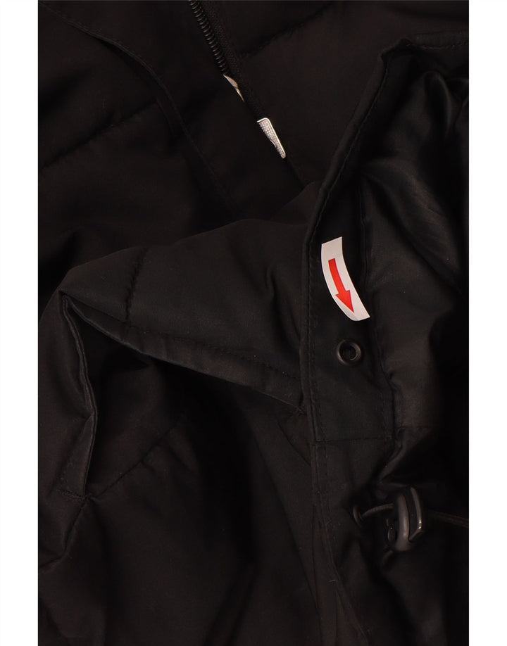 Ellesse Chaqueta acolchada extragrande con capucha para mujer UK 8 Small Poliéster negro