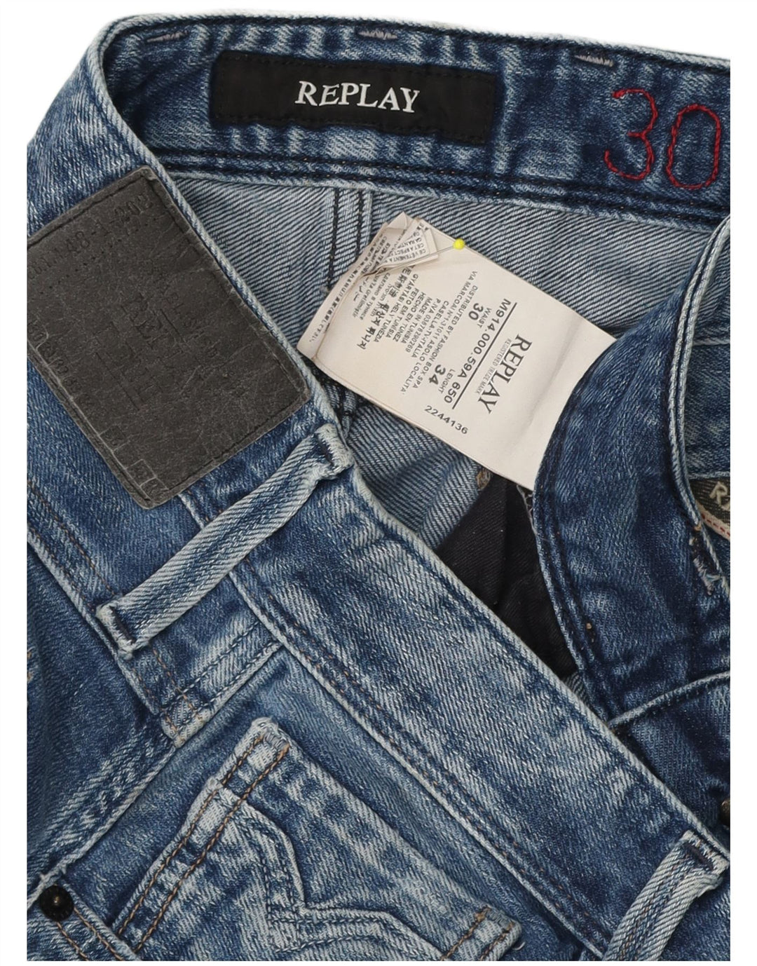 Vaqueros Replay Slim Mujer W30 L29 Algodón Azul