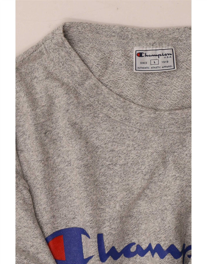 Champion Camiseta Gráfica Para Hombre Top Grande Gris Moteado