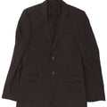 Dkny Chaqueta tipo blazer de 2 botones para hombre UK 38 Lana a rayas gris medio