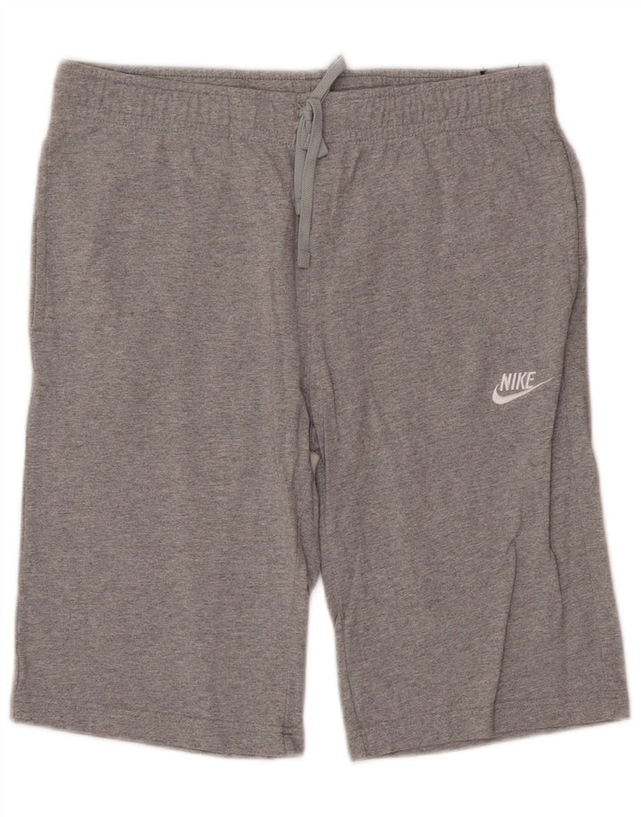 Pantalones cortos deportivos NIKE para hombre de algodón moteado gris medio