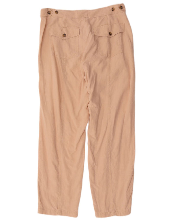 Marks & Spencer Pantalones chinos de cintura alta para mujer UK 14 Large W34 L29 Beige