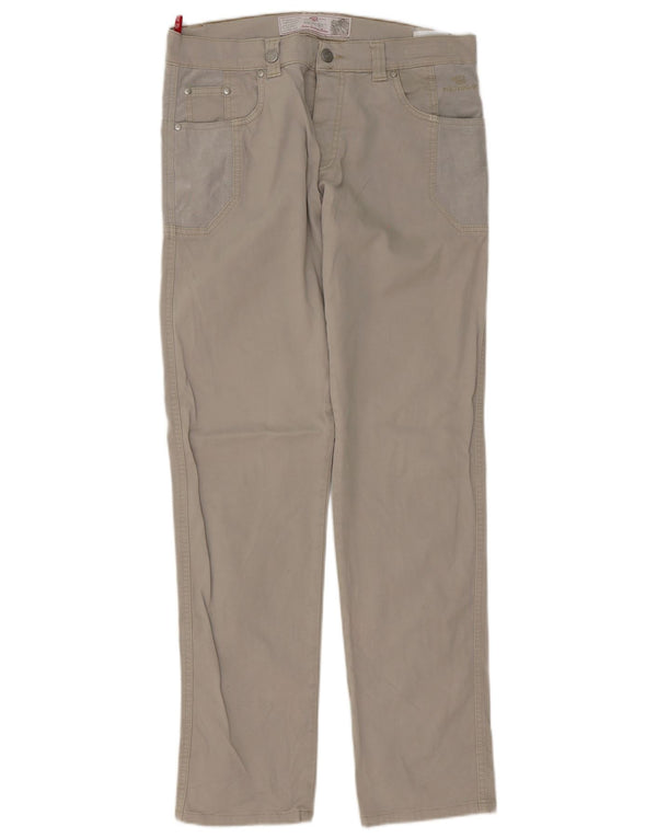 Nicwave Pantalones casuales rectos para hombre IT 50 Large W34 L34 Gris Algodón