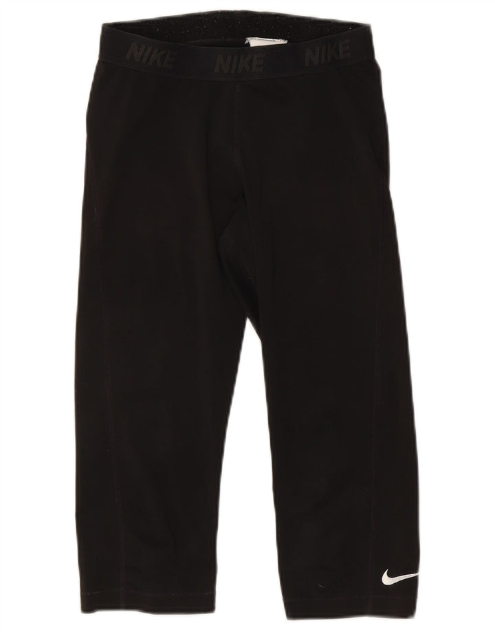 Nike - Leggings capri gráficos para mujer, talla 40, poliéster negro mediano