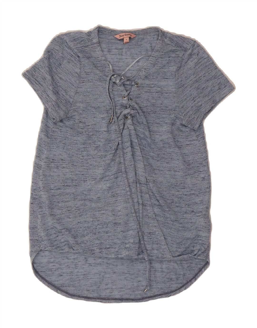 JUICY COUTURE Womens Blouse Top UK 10 Small Blue Flecked Rayon Vintage Juicy Couture and Second-Hand Juicy Couture from Messina Hembry 