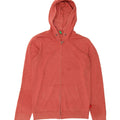 BENETTON Womens Zip Hoodie Sweater UK 12 Medium Maroon Polyester Vintage Benetton and Second-Hand Benetton from Messina Hembry 