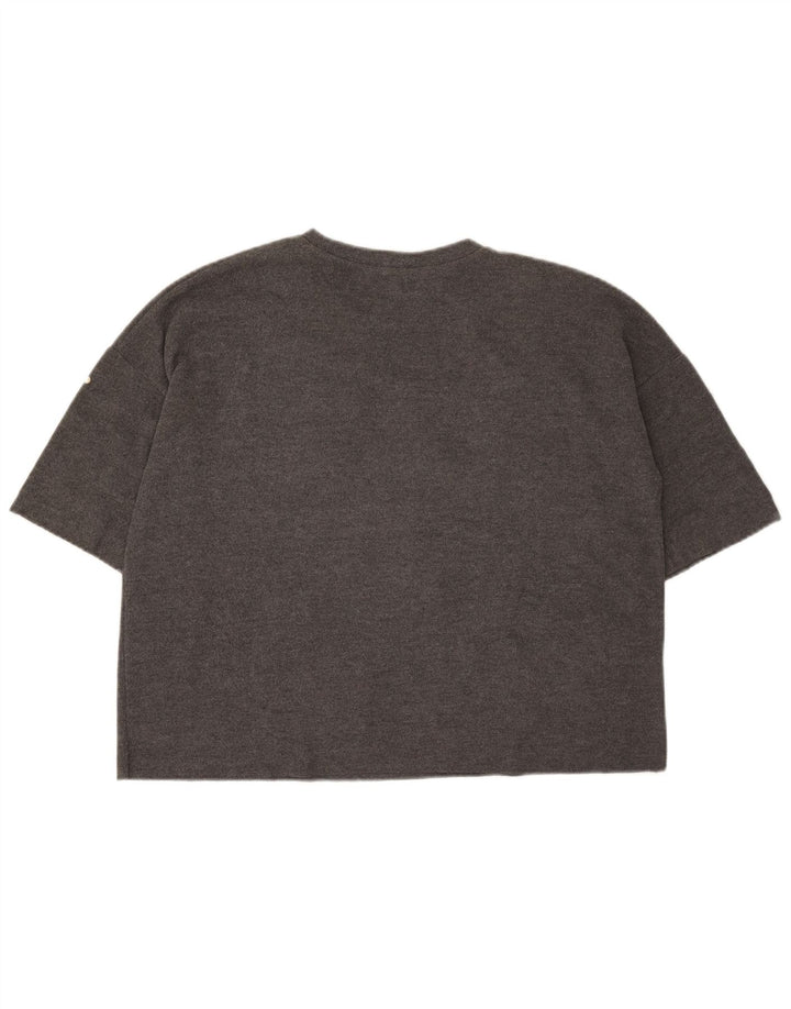 Zara Mujer Trafaluc Camiseta Extragrande Top UK 10 Small Gris