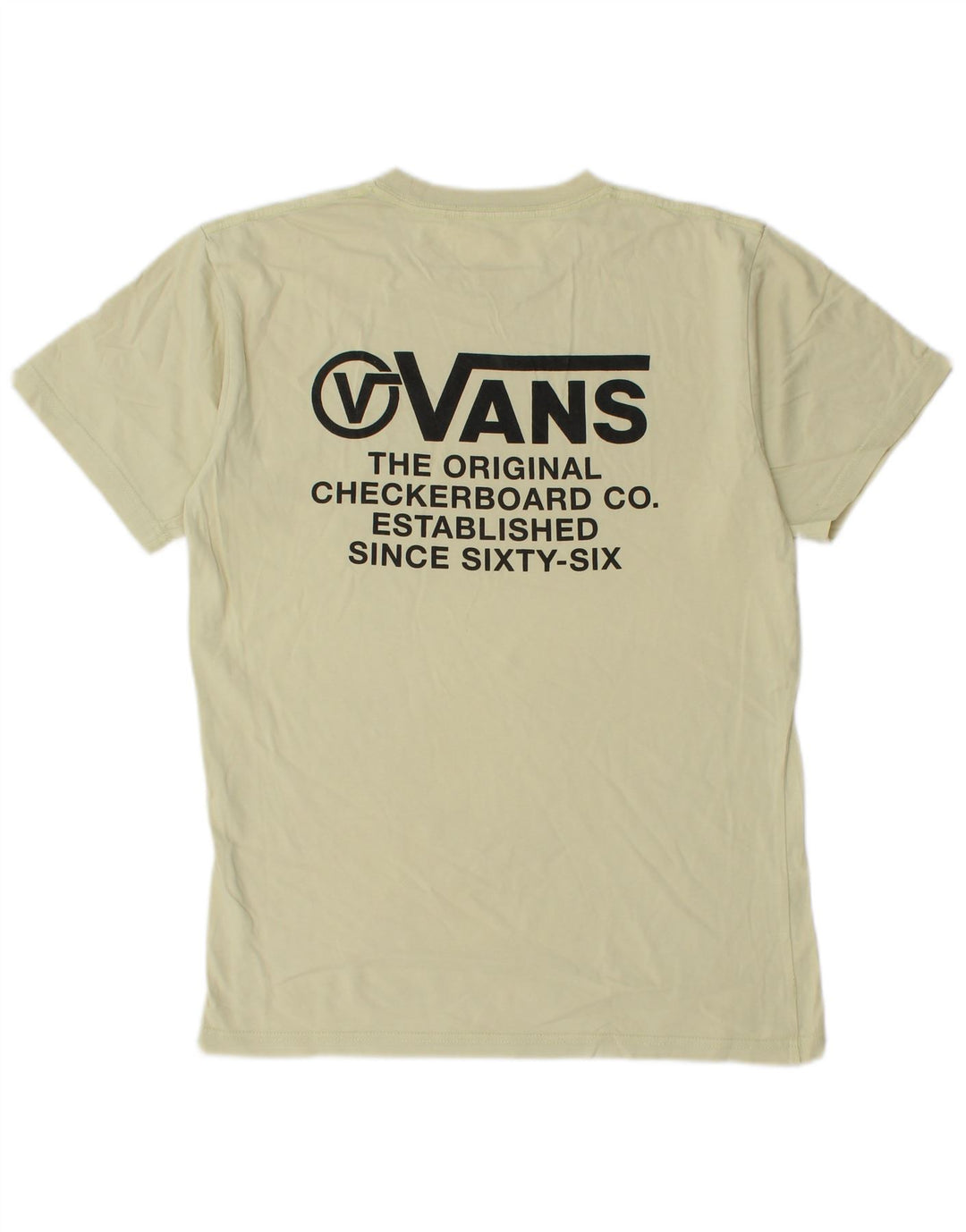 Vans Camiseta con gráfico de corte clásico para hombre, talla pequeña, amarillo