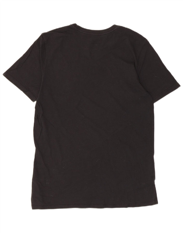 Nike Camiseta de corte atlético para hombre, talla mediana, algodón negro