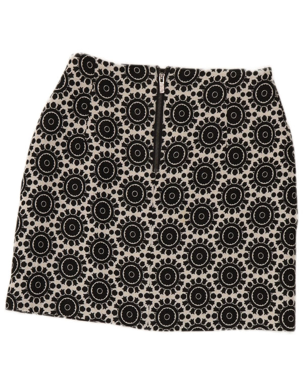 Marks & Spencer Falda lápiz para mujer UK 8 Small W28 Algodón geométrico negro