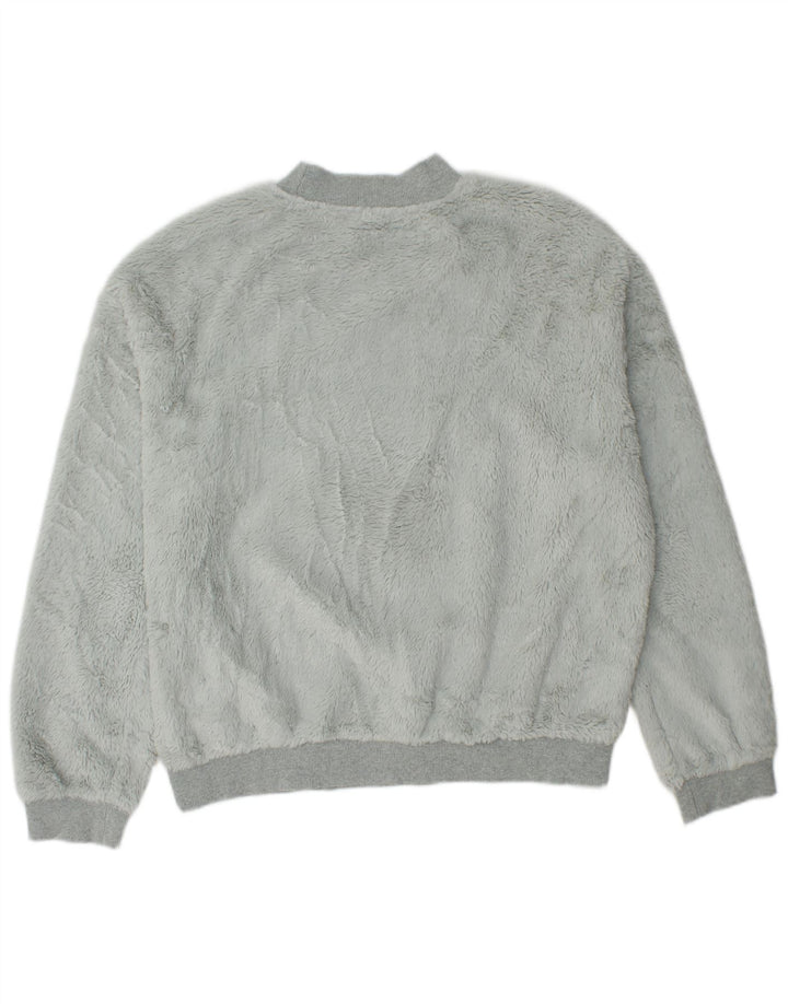 ZARA Womens Fleece Jumper UK 14 Medium Grey Polyester