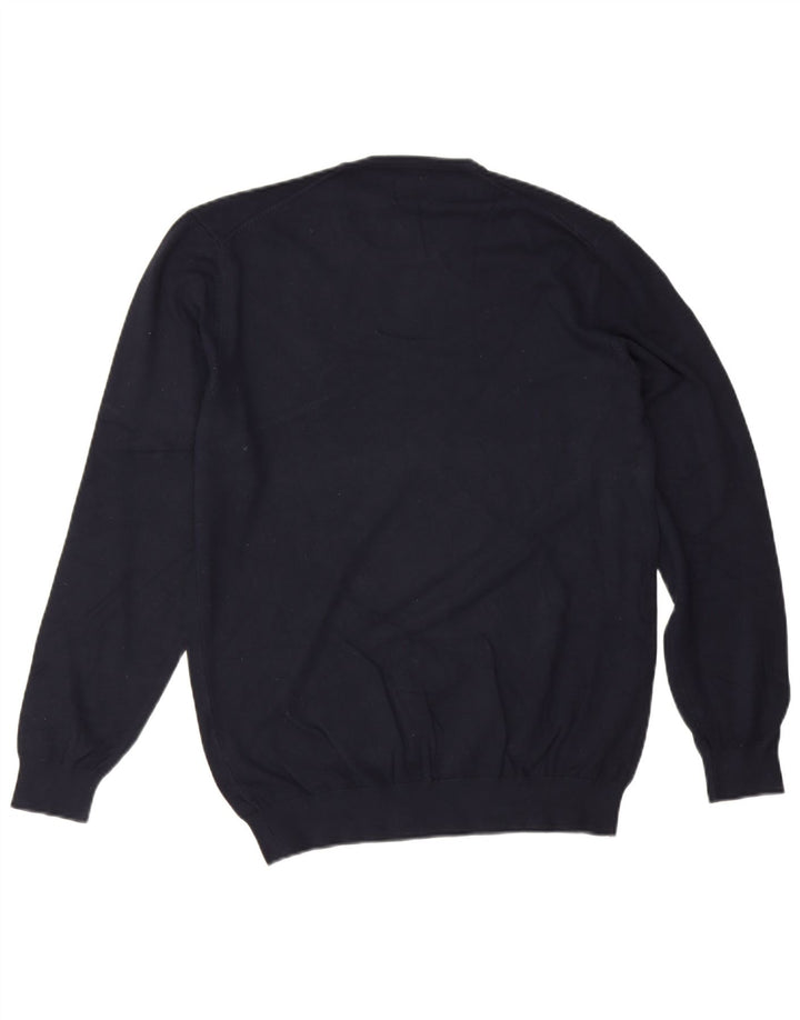 Zara Hombre Jersey Cuello Redondo Viscosa Azul Marino Medio