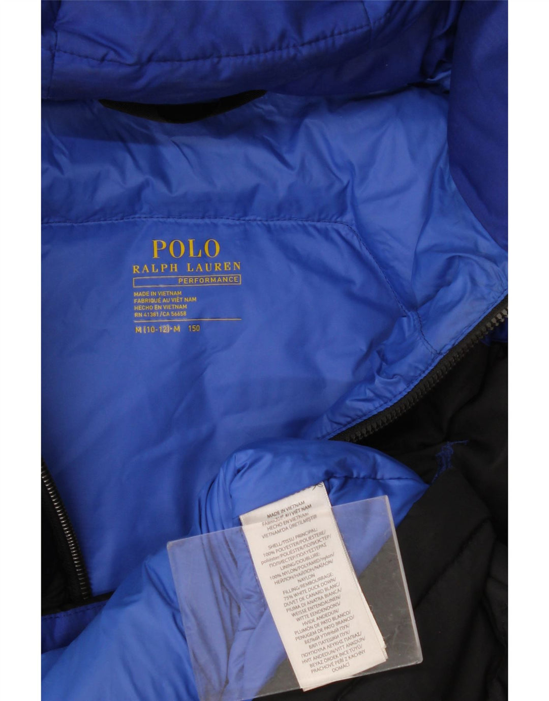 Polo Ralph Lauren Chaqueta acolchada para niño 10-11 años Mediana Negro Colorblock