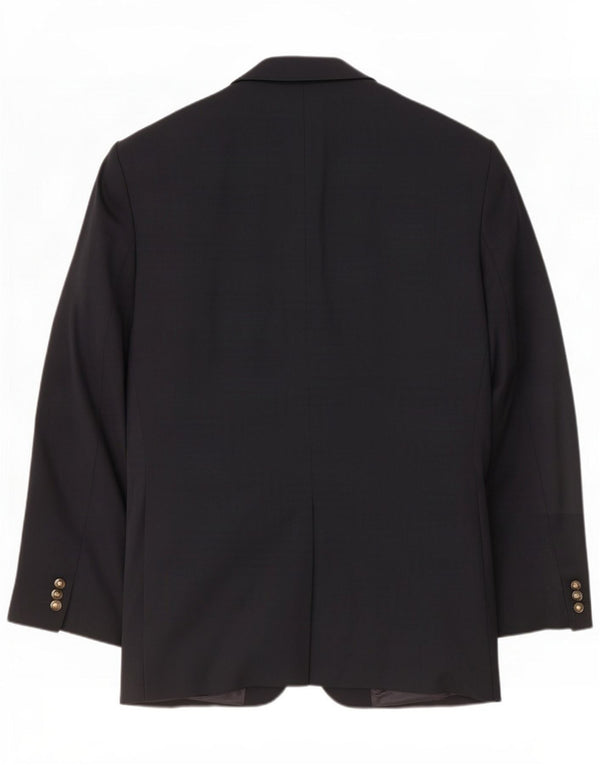 Marks & Spencer Chaqueta tipo blazer de 3 botones para hombre UK 46 XL Azul marino Lana virgen