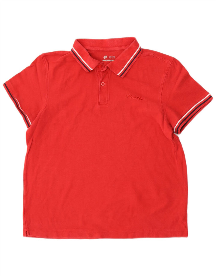 Lotto Life's Polo Hombre Algodón Rojo Medio