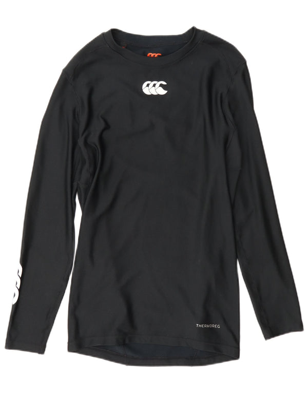 Canterbury Top gráfico para mujer manga larga UK 40 XL Poliéster negro
