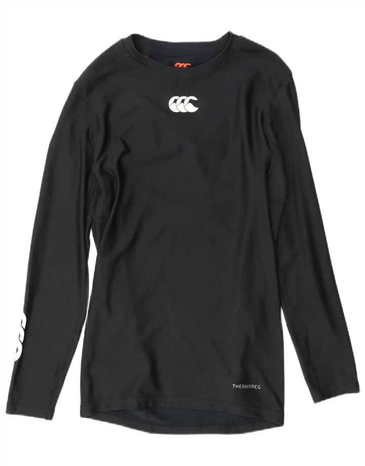 Canterbury Top gráfico para mujer manga larga UK 40 XL Poliéster negro