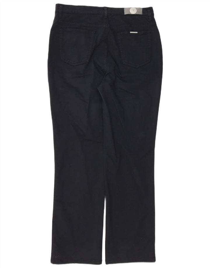 TRUSSARDI Pantalones casuales cónicos para mujer W34 L30 Algodón negro