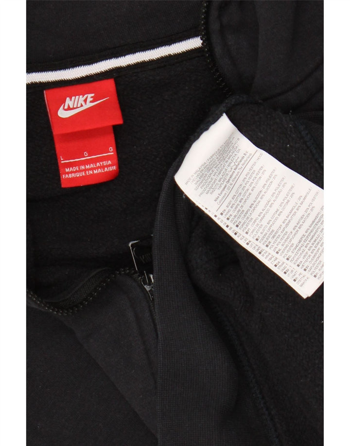 Nike - Sudadera con capucha y cremallera para hombre, talla grande, algodón negro
