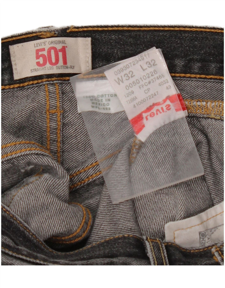 LEVI'S Jeans rectos 501 para hombre W32 L32 Algodón negro
