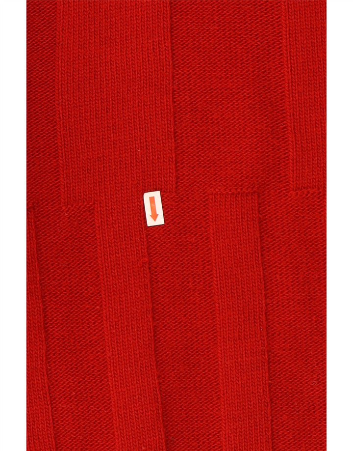 Lacoste - Jersey de cuello redondo para hombre, talla 4, lana roja mediana