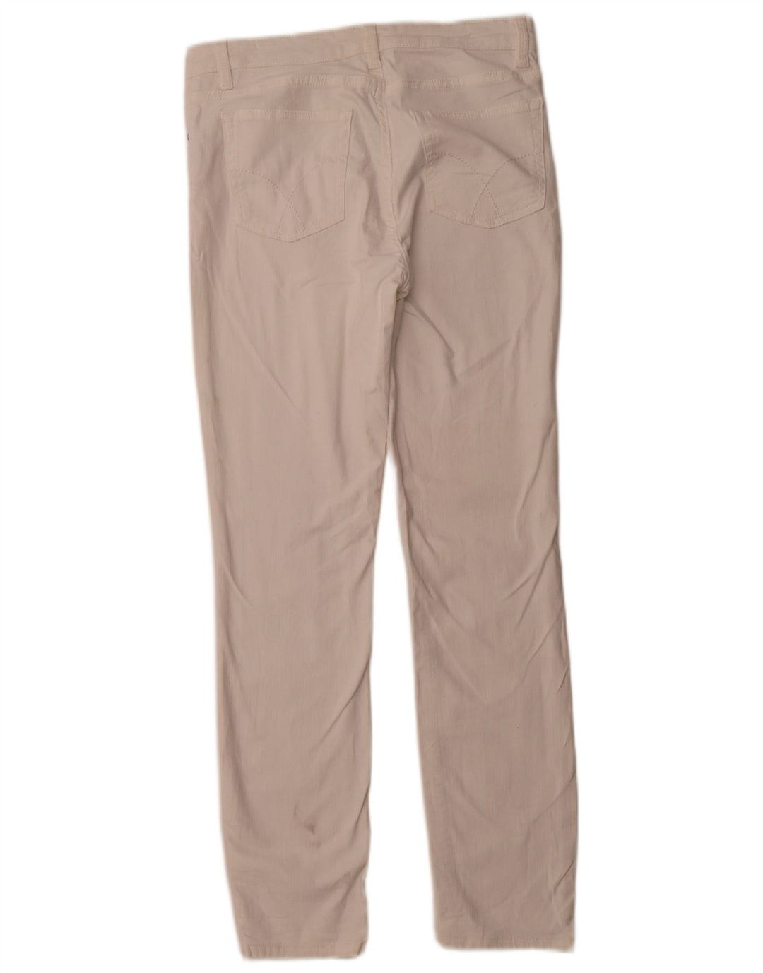 CREW CLOTHING Pantalones informales ajustados para mujer UK 12 Medium W30 L29 Blanco