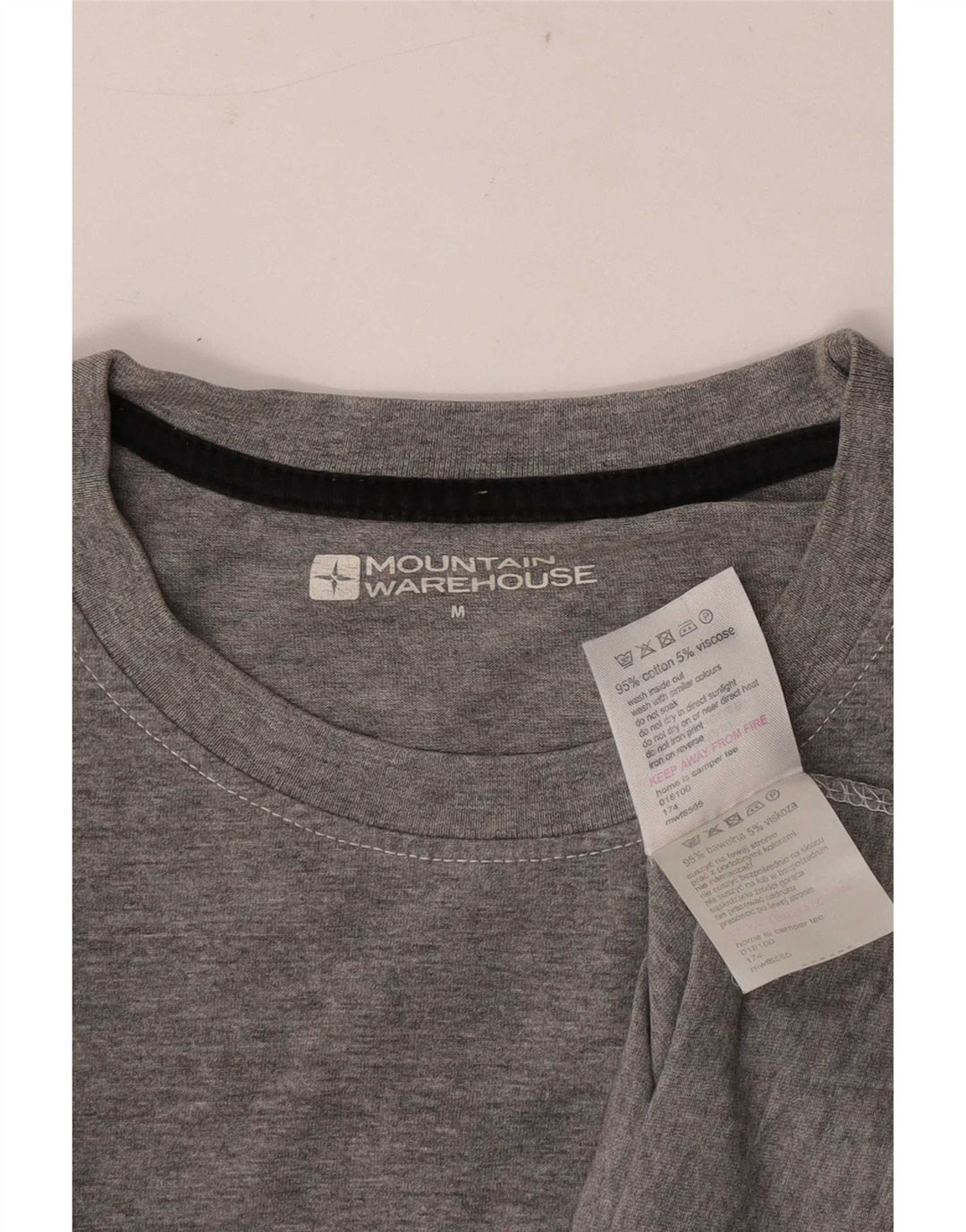 Camiseta estampada para hombre de Mountain Warehouse Top de algodón moteado gris medio
