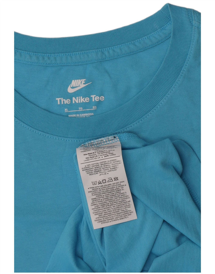 Camiseta Nike Hombre Top XL Azul Algodón