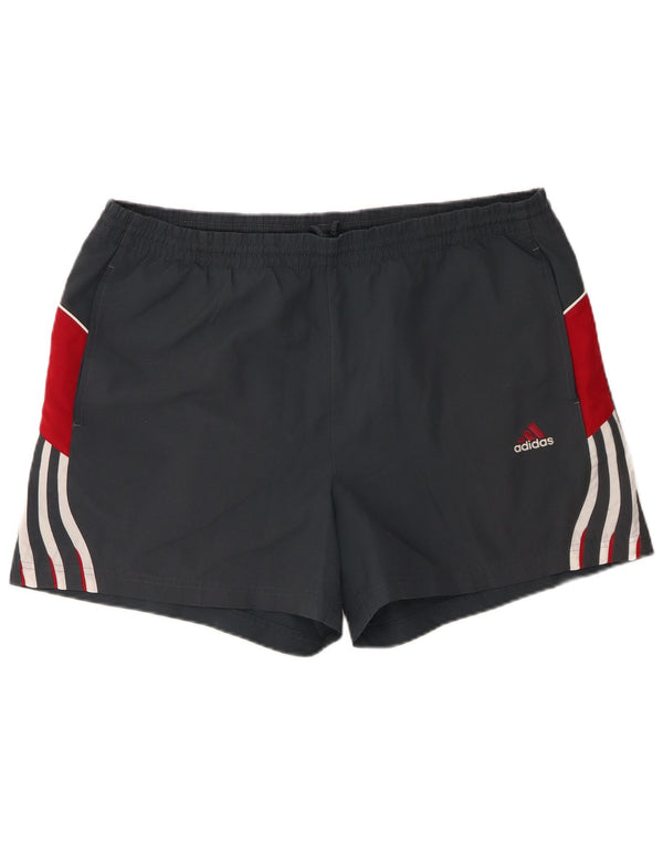 Adidas Pantalones cortos deportivos para hombre 2XL Gris Colorblock