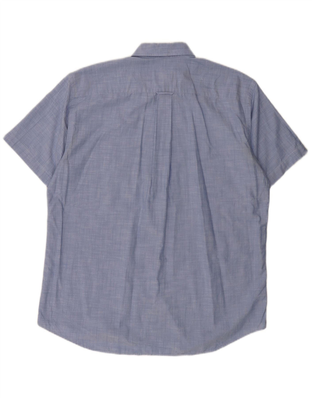 LACOSTE Camisa de manga corta para hombre Talla 40 Algodón azul medio