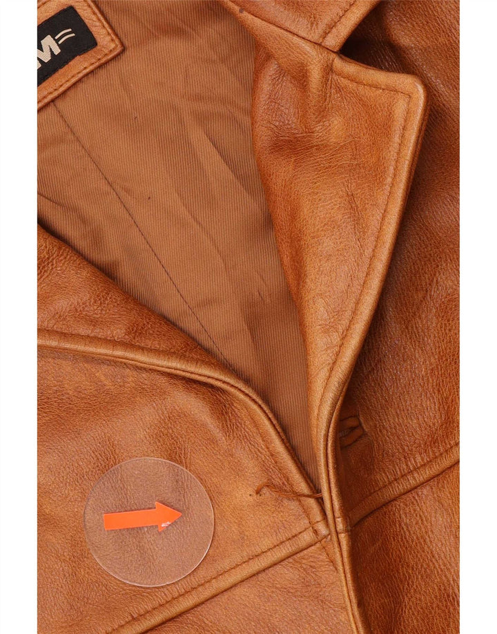 Chaqueta de cuero vintage para hombre EU 48 Marrón medio clásico