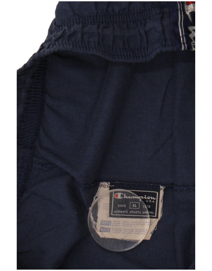Champion Shorts deportivos gráficos para hombre XL Poliéster azul marino