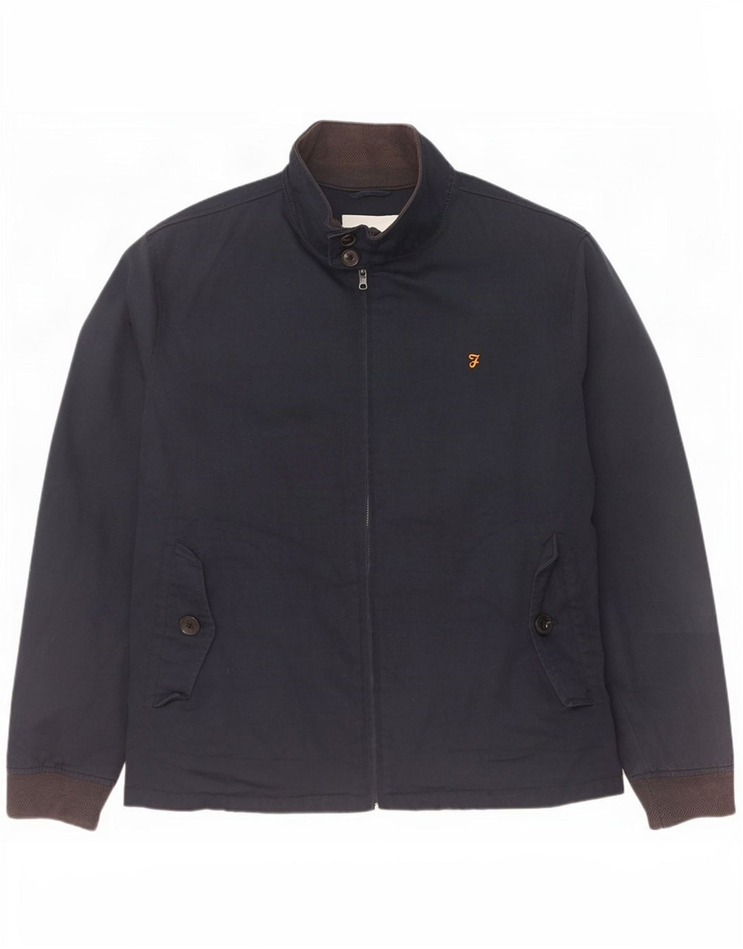 Farah Chaqueta Bomber para Hombre Reino Unido 40 Grande Algodón Azul Marino