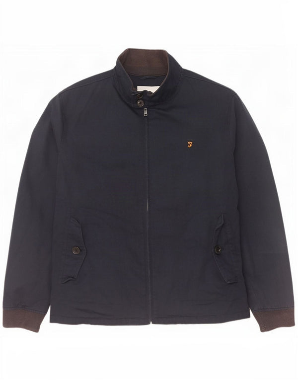 Farah Chaqueta Bomber para Hombre Reino Unido 40 Grande Algodón Azul Marino