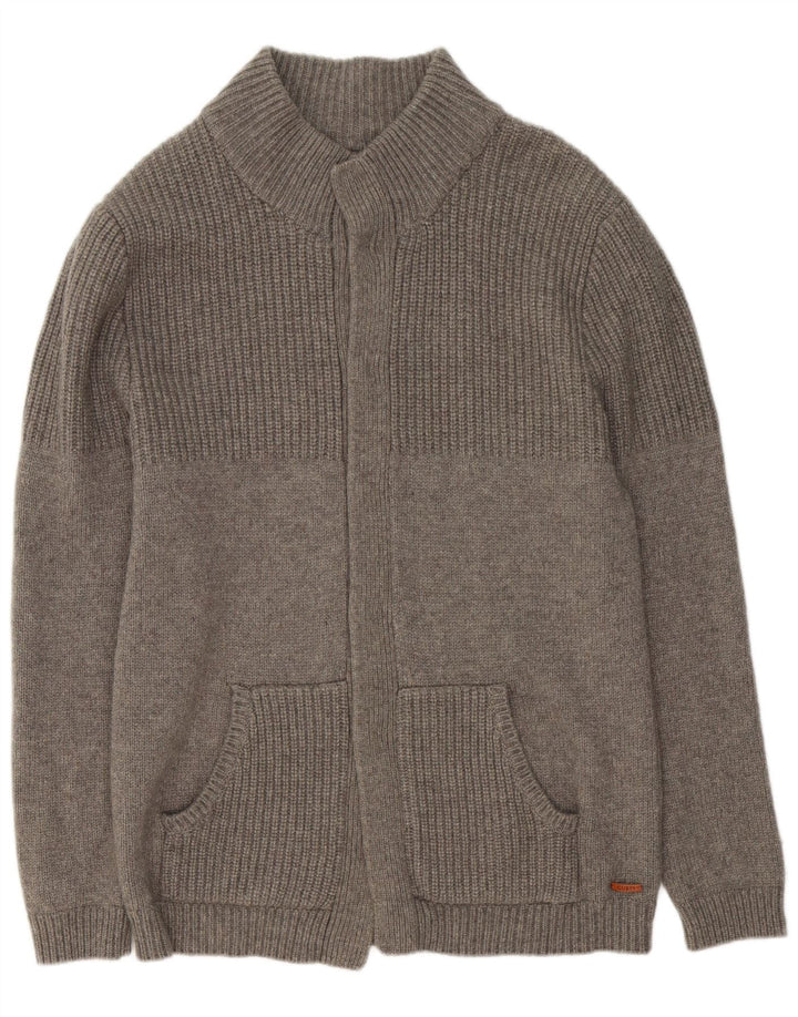 Guess Jersey Cárdigan Hombre XL Lana Gris