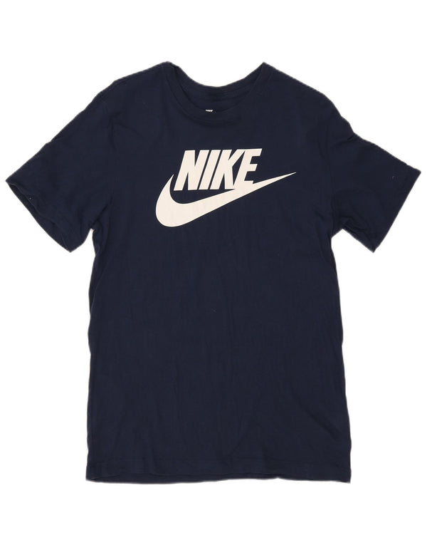 Nike - Camiseta gráfica para hombre, talla pequeña, algodón azul marino