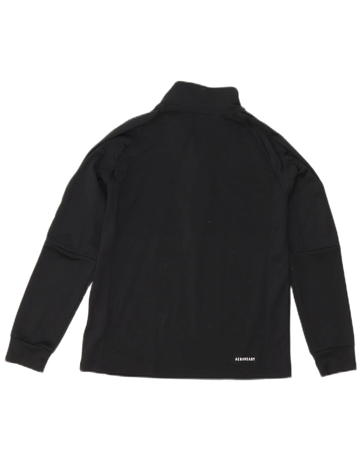 Adidas - Chándal Aeroready con cremallera y cuello para niños, 9-10 años, negro