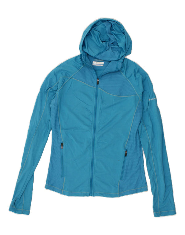 COLUMBIA Womens Omni-Wick Hooded Tracksuit Top Jacket UK 10 Small Blue
