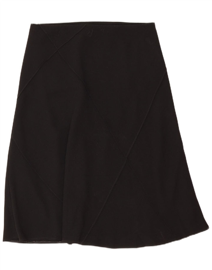 Marks & Spencer Falda Acampanada para Mujer UK 40 Grande W32 Poliéster Negro