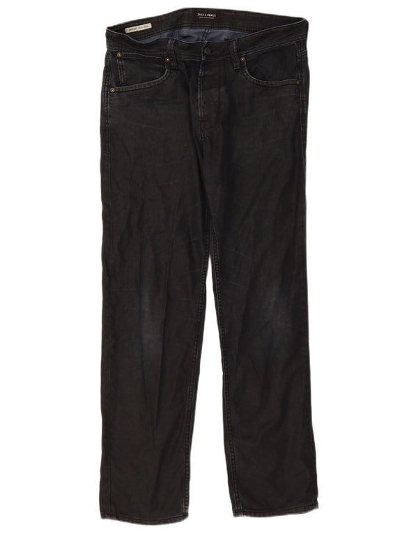 Jack & Jones Vaqueros rectos Mike Comfort Fit para hombre W32 L29 Negro