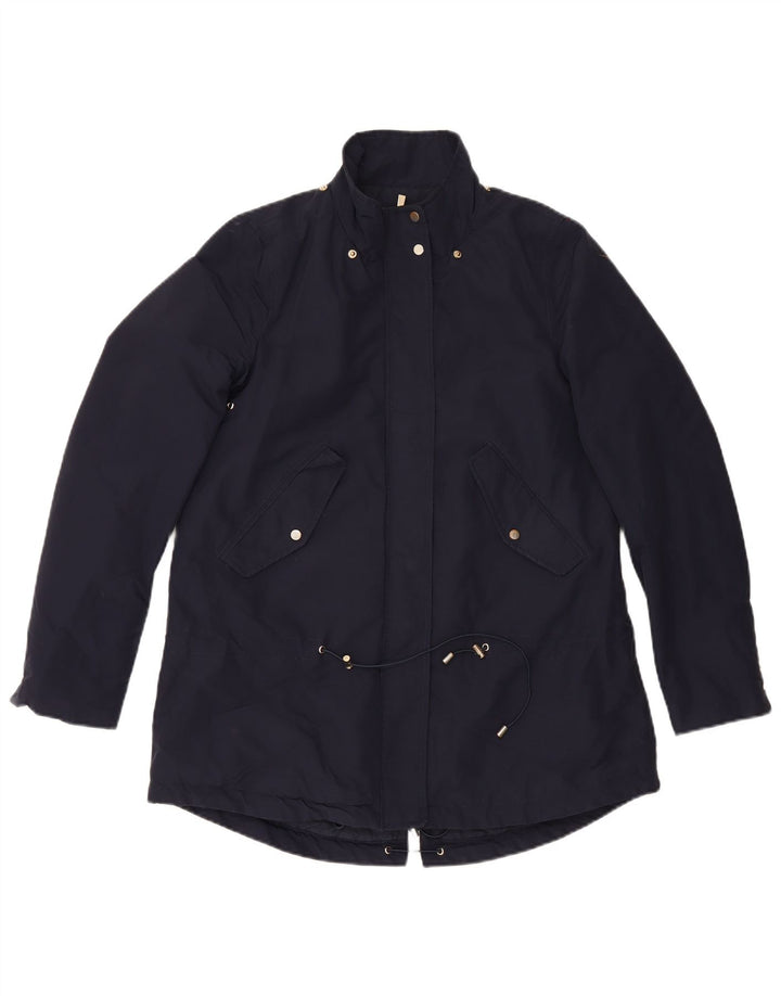 Mango Mujer Parka Chaqueta UK 10 Small Azul Marino