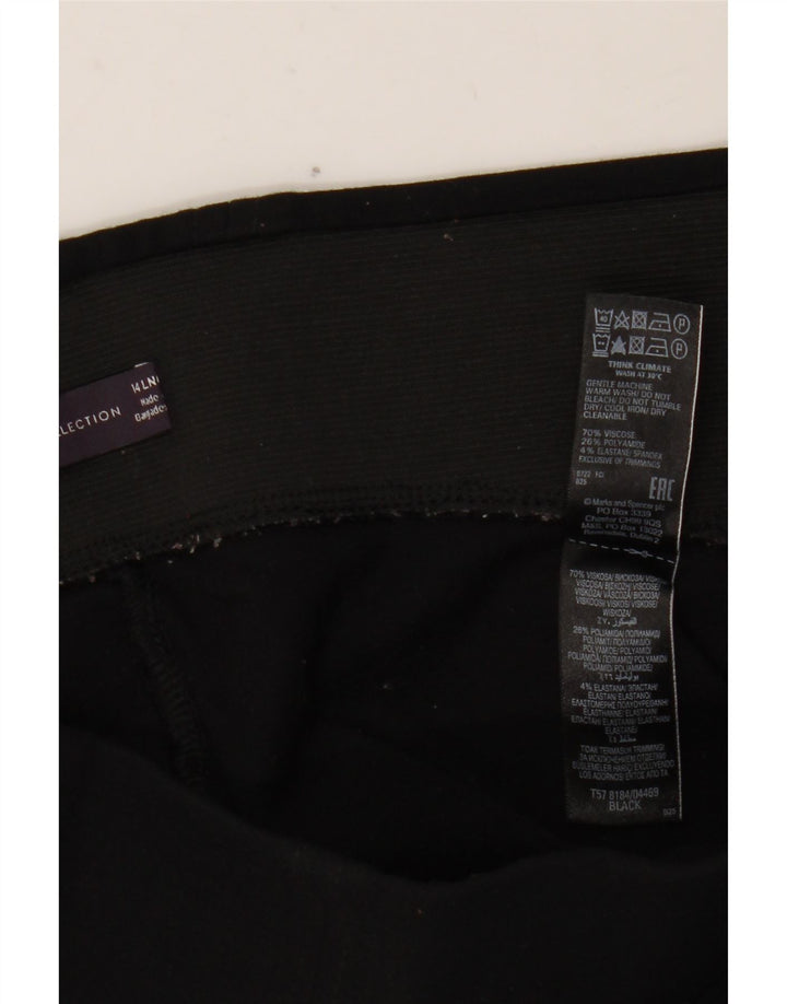 MARKS & SPENCER Leggings para mujer UK 44 Grande Viscosa negra