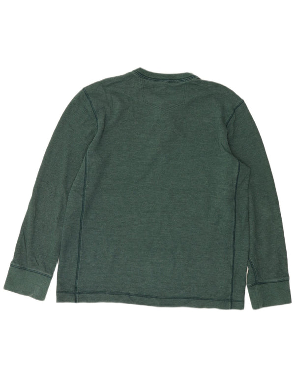 EDDIE BAUER Top Hombre Manga Larga Algodón Verde Grande