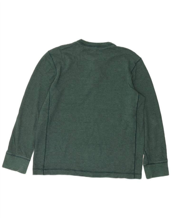 EDDIE BAUER Top Hombre Manga Larga Algodón Verde Grande