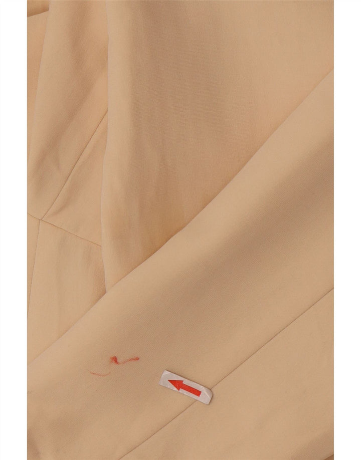 Zara Mujer Blazer Extragrande De 2 Botones UK 10 Small Beige Poliéster